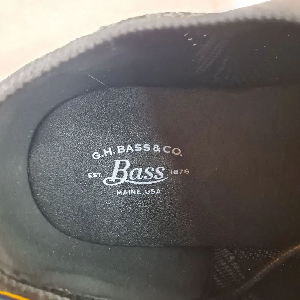 G.H. Bass & Co. Connor KT Oxford Mens Gray Black Casual Knit Shoes Size 9.5